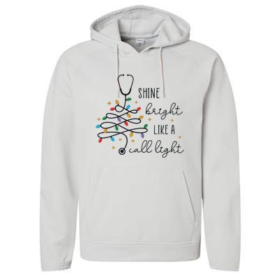 Funny Nurse Christmas Rn Performance Fleece Hoodie