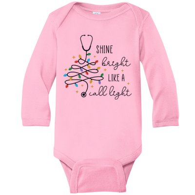 Funny Nurse Christmas Rn Baby Long Sleeve Bodysuit