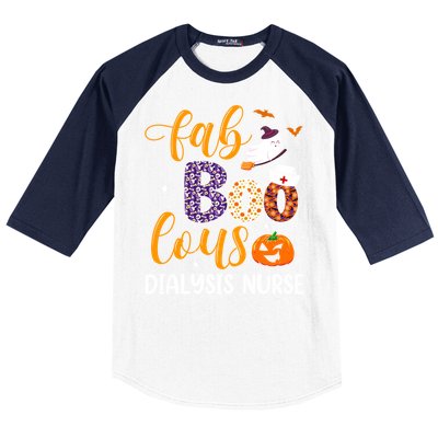 Fabulous Nurse Costume Faboolous Dialysis Nurse Boo Crew Gift Baseball Sleeve Shirt