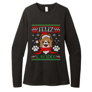 Feliz Navidog Christmas Womens CVC Long Sleeve Shirt