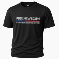Fire Newscum California Deserves Better Gavin Newsom Cooling Performance Crew T-Shirt