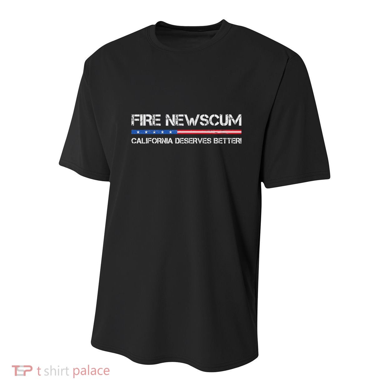 Fire Newscum California Deserves Better Gavin Newsom Youth Performance Sprint T-Shirt