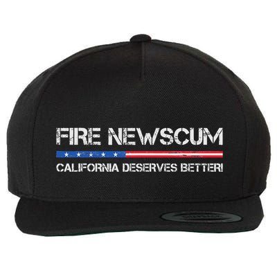 Fire Newscum California Deserves Better Gavin Newsom Wool Snapback Cap