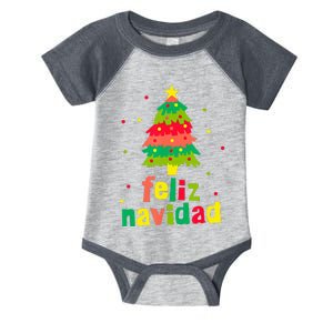 Feliz Navidad Colorful Xmas Tree Christmas Infant Baby Jersey Bodysuit