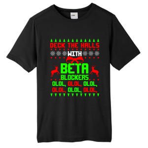 Funny Nurse Cardiologist Nursing Ugly Christmas Beta Blocker Funny Gift Tall Fusion ChromaSoft Performance T-Shirt