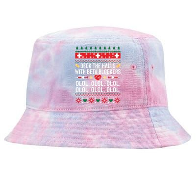 Funny Nurse Christmas Shirts Ugly Xmas Gift Tie-Dyed Bucket Hat