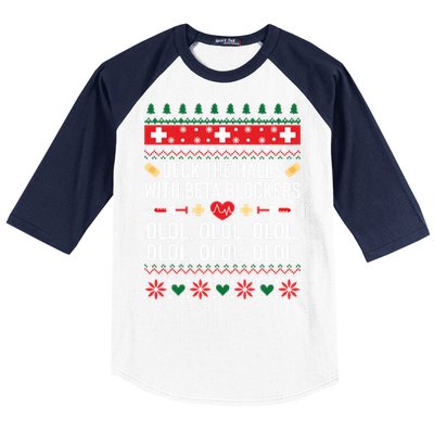 Funny Nurse Christmas Shirts Ugly Xmas Gift Baseball Sleeve Shirt