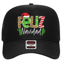 Feliz Navidad Cactus Spanish Christmas Matching Pajamas High Crown Mesh Back Trucker Hat