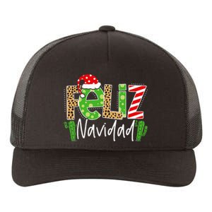 Feliz Navidad Cactus Spanish Christmas Matching Pajamas Yupoong Adult 5-Panel Trucker Hat