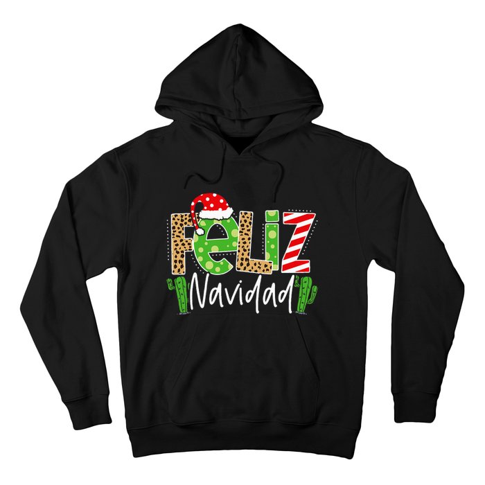 Feliz Navidad Cactus Spanish Christmas Matching Pajamas Hoodie