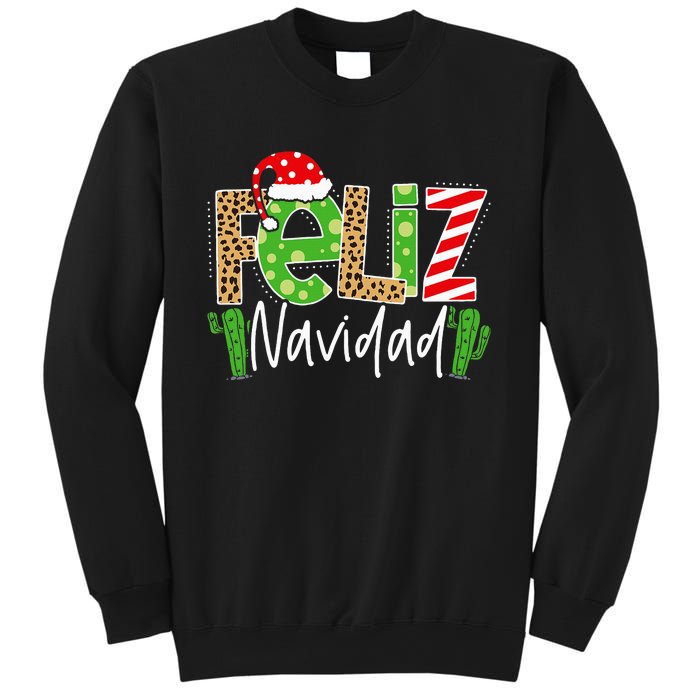 Feliz Navidad Cactus Spanish Christmas Matching Pajamas Sweatshirt