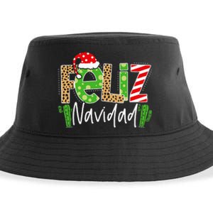 Feliz Navidad Cactus Spanish Christmas Matching Pajamas Sustainable Bucket Hat