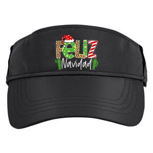 Feliz Navidad Cactus Spanish Christmas Matching Pajamas Adult Drive Performance Visor