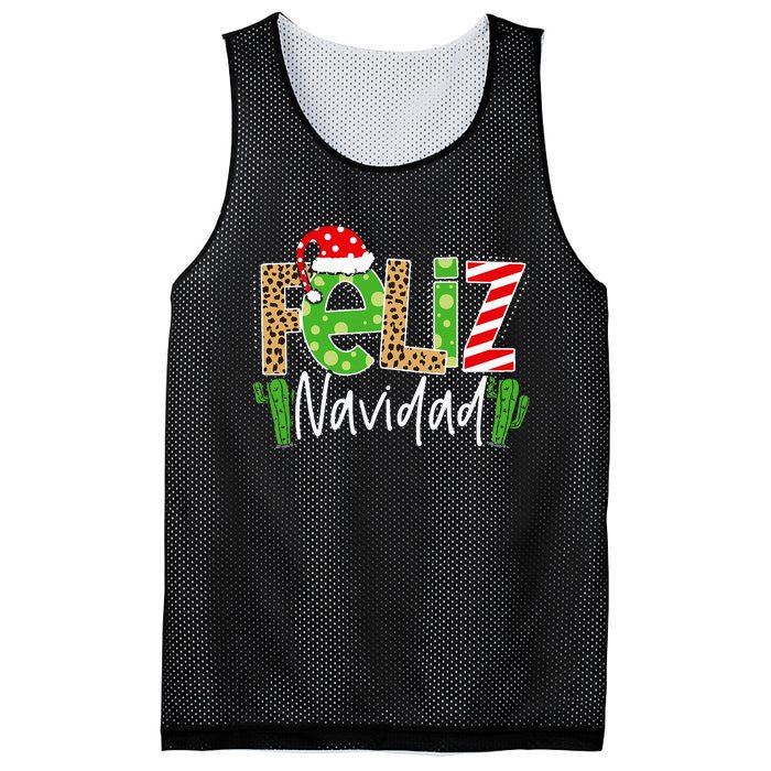 Feliz Navidad Cactus Spanish Christmas Matching Pajamas Mesh Reversible Basketball Jersey Tank