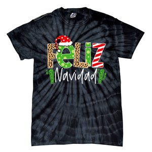 Feliz Navidad Cactus Spanish Christmas Matching Pajamas Tie-Dye T-Shirt