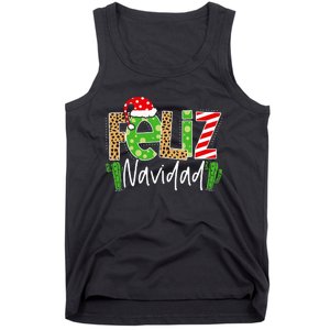 Feliz Navidad Cactus Spanish Christmas Matching Pajamas Tank Top