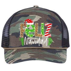 Feliz Navidad Cactus Spanish Christmas Matching Pajamas Retro Rope Trucker Hat Cap