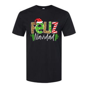 Feliz Navidad Cactus Spanish Christmas Matching Pajamas Softstyle CVC T-Shirt