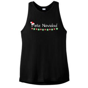 Feliz Navidad Christmas TShirt Ladies PosiCharge Tri-Blend Wicking Tank