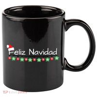 Feliz Navidad Christmas TShirt 11oz C Handle Ceramic Mug