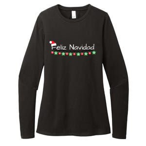 Feliz Navidad Christmas TShirt Womens CVC Long Sleeve Shirt