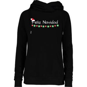 Feliz Navidad Christmas TShirt Womens Funnel Neck Pullover Hood