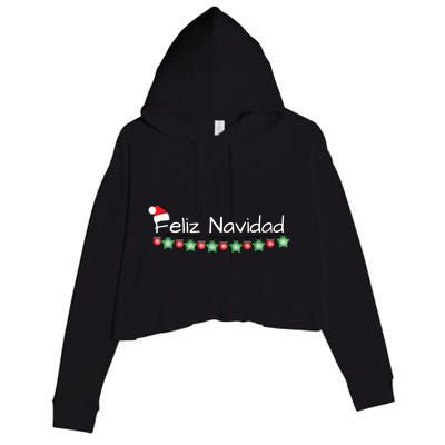 Feliz Navidad Christmas TShirt Crop Fleece Hoodie