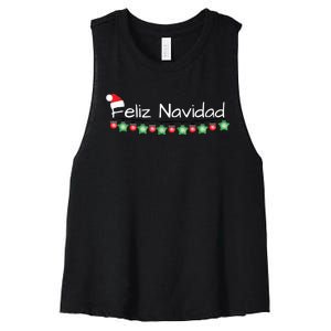 Feliz Navidad Christmas TShirt Women's Racerback Cropped Tank