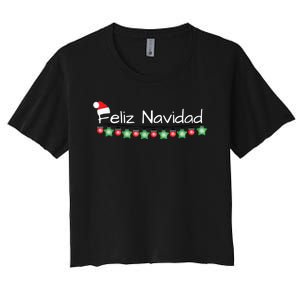 Feliz Navidad Christmas TShirt Women's Crop Top Tee