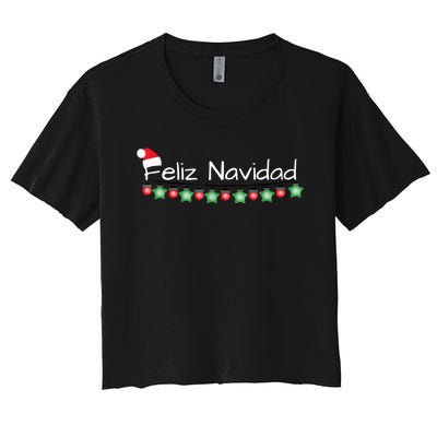 Feliz Navidad Christmas TShirt Women's Crop Top Tee