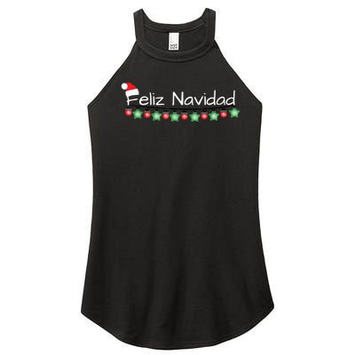 Feliz Navidad Christmas TShirt Women’s Perfect Tri Rocker Tank