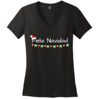 Feliz Navidad Christmas TShirt Women's V-Neck T-Shirt