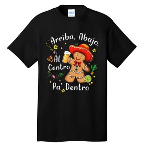 Feliz Navidad Christmas Mexican Gingerbead With Sombrero Tall T-Shirt