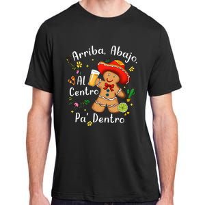 Feliz Navidad Christmas Mexican Gingerbead With Sombrero Adult ChromaSoft Performance T-Shirt