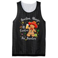 Feliz Navidad Christmas Mexican Gingerbead With Sombrero Mesh Reversible Basketball Jersey Tank