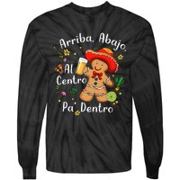 Feliz Navidad Christmas Mexican Gingerbead With Sombrero Tie-Dye Long Sleeve Shirt