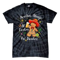 Feliz Navidad Christmas Mexican Gingerbead With Sombrero Tie-Dye T-Shirt