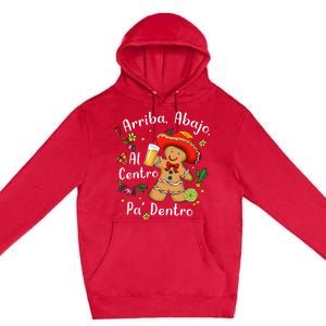 Feliz Navidad Christmas Mexican Gingerbead With Sombrero Premium Pullover Hoodie