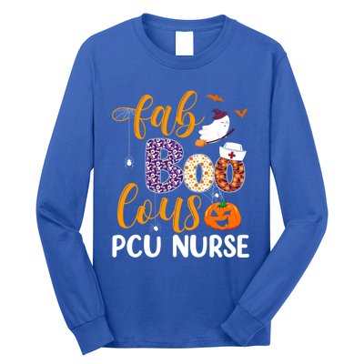 Fabulous Nurse Costume Faboolous Pcu Nurse Boo Crew Gift Long Sleeve Shirt