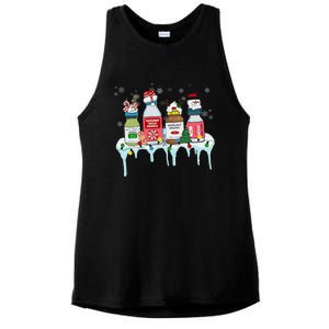 Funny Nurse Christmas Nicu Christmas Doctor Er Nurse Xmas Ladies PosiCharge Tri-Blend Wicking Tank