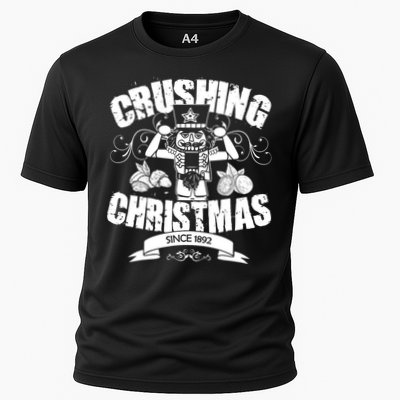 Funny Nutcracker Crushing Christmas Cooling Performance Crew T-Shirt