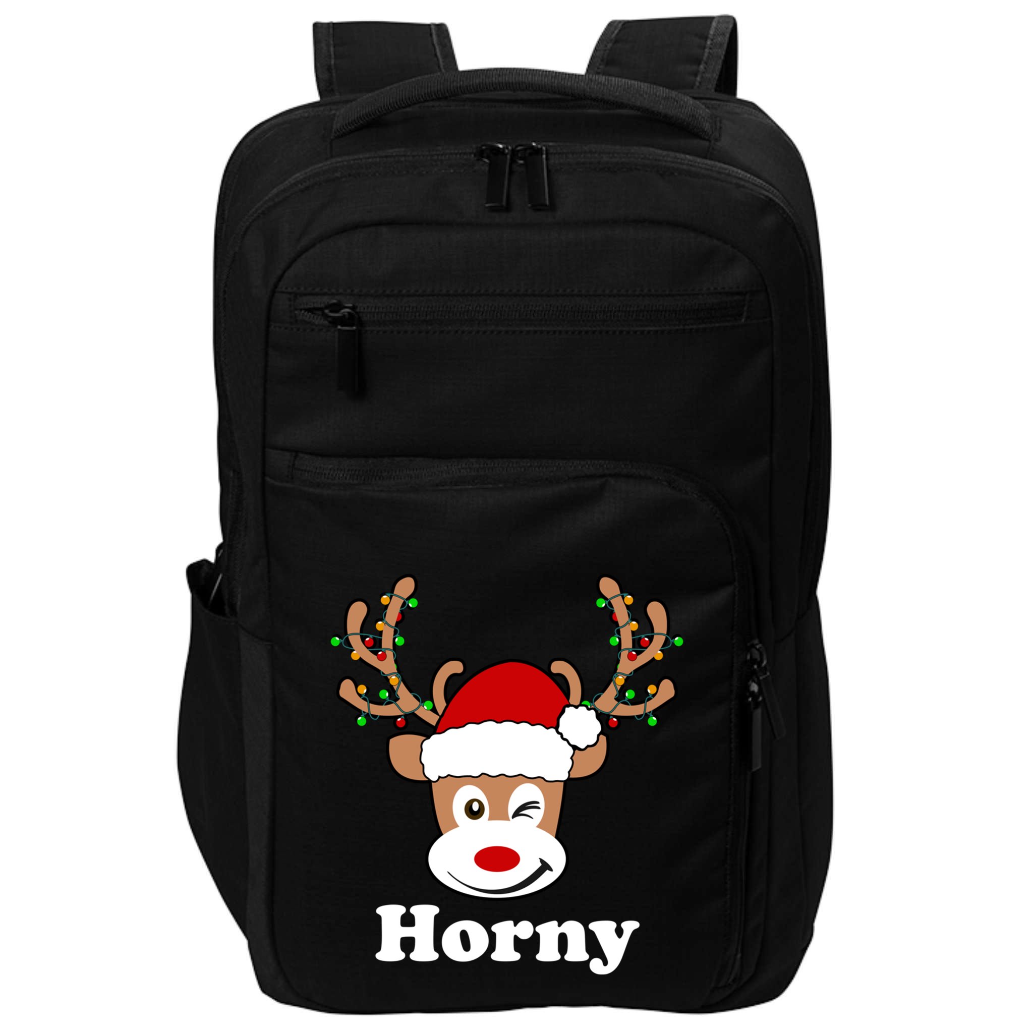 Funny Naughty Christmas Horny Reindeer Ugly Christmas Gift Impact Tech Backpack