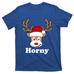 Funny Naughty Christmas Horny Reindeer Ugly Christmas Gift T-Shirt