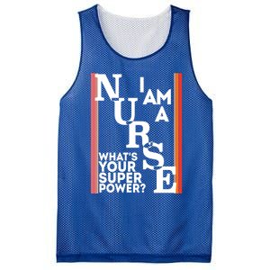 Funny Nurse Cool Nurse Superpower Sarcastic Nurse Graduation Great Gift Mesh Reversible Basketball Jersey Tank