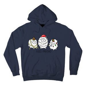 Fleece Navidad Christmas Lights Sheeps Tall Hoodie