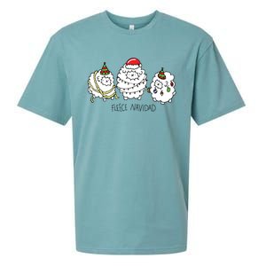 Fleece Navidad Christmas Lights Sheeps Sueded Cloud Jersey T-Shirt