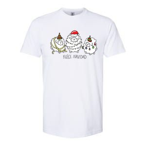 Fleece Navidad Christmas Lights Sheeps Softstyle CVC T-Shirt