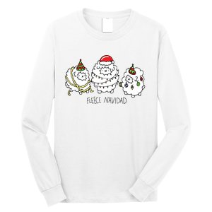 Fleece Navidad Christmas Lights Sheeps Long Sleeve Shirt