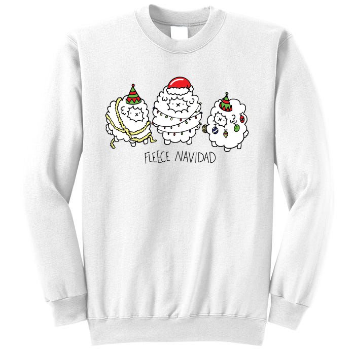 Fleece Navidad Christmas Lights Sheeps Sweatshirt