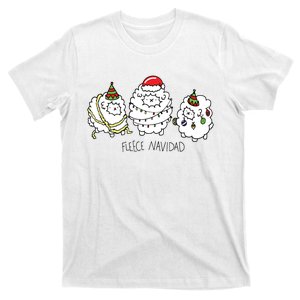 Fleece Navidad Christmas Lights Sheeps T-Shirt